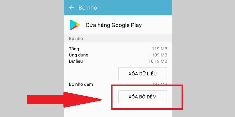 Xóa bộ nhớ cache